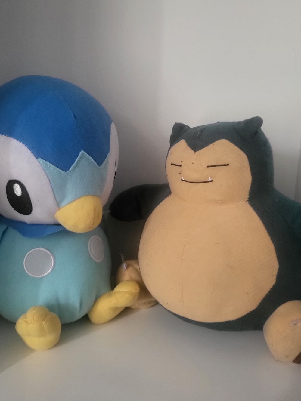 Snorlax and Piplup Plush Toy Set - Blue, Yellow